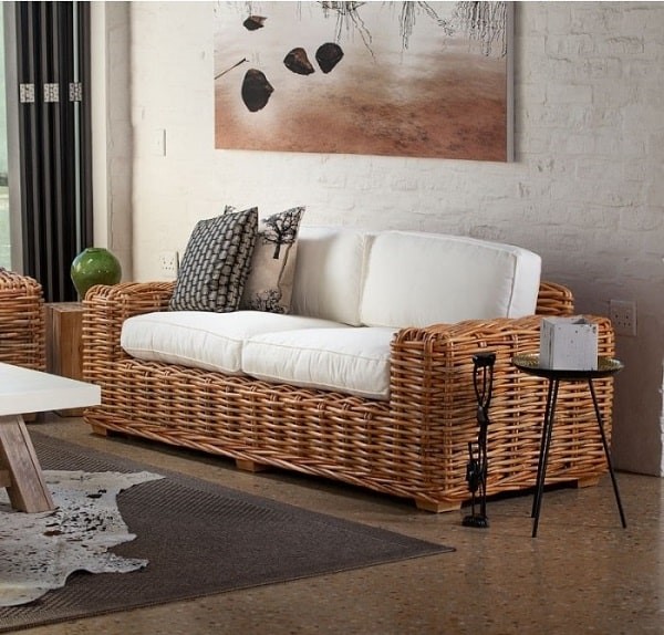 rattan and bamboo furniture in winter