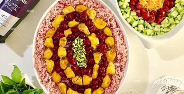 طرز تهیه آلبالو پلو با مرغ یا گوشت چرخ کرده