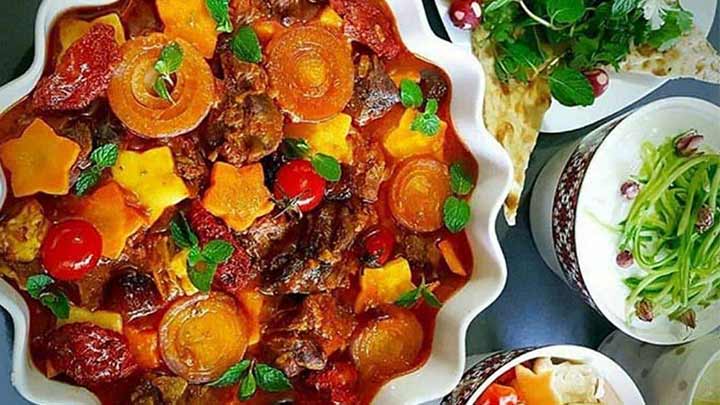 طرز تهیه تاس کباب با به و گوشت تکه‌ای