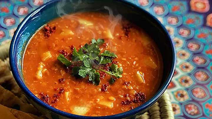 خورش عدس قرمز خوشمزه