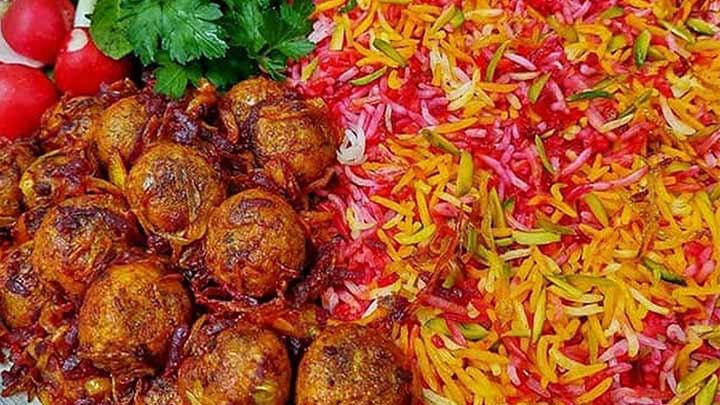 طرز تهیه سماق پلو با باربیکیو تابه ای اصلی و