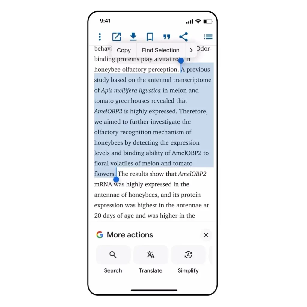 اپ گوگل در iOS قابلیت ساده‌سازی متون با هوش مصنوعی را معرفی کرد