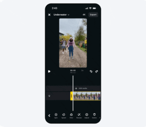 ویرایش ویدیو در اپ Edits