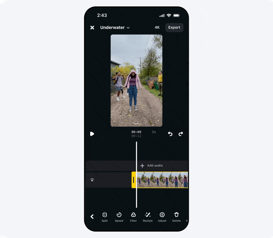 ویرایش ویدیو در اپ Edits