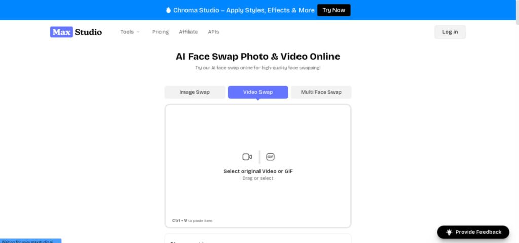 ابزار Max Studio برای تغییر چهره ویدیویی