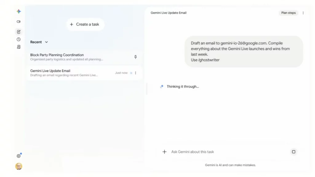 گوگل از جمینای Spark پرده برداشت؛ ایجنت هوشمند برای انجام کارهای روزمره